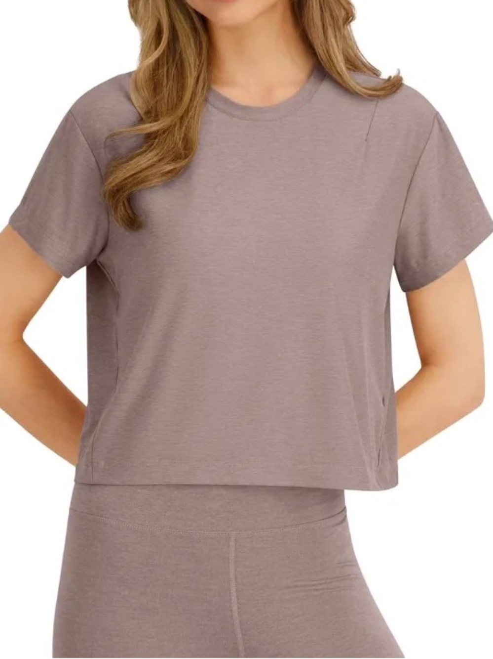 Outdoor Voices Tops Outdoor Voices Cloudknit Tee in Driftwood Heather
